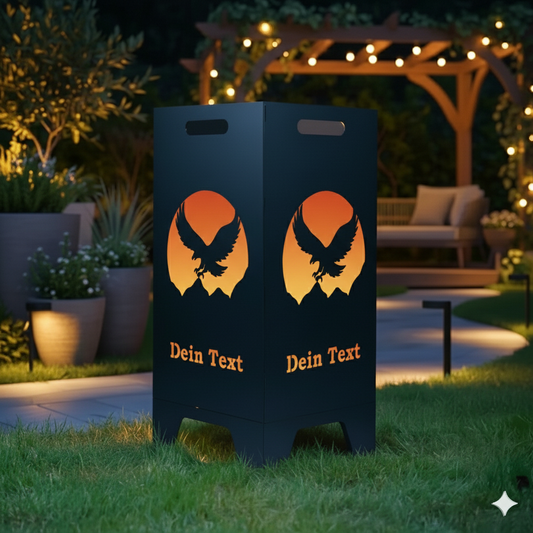 Feuertonne Adler aus edlem Stahl