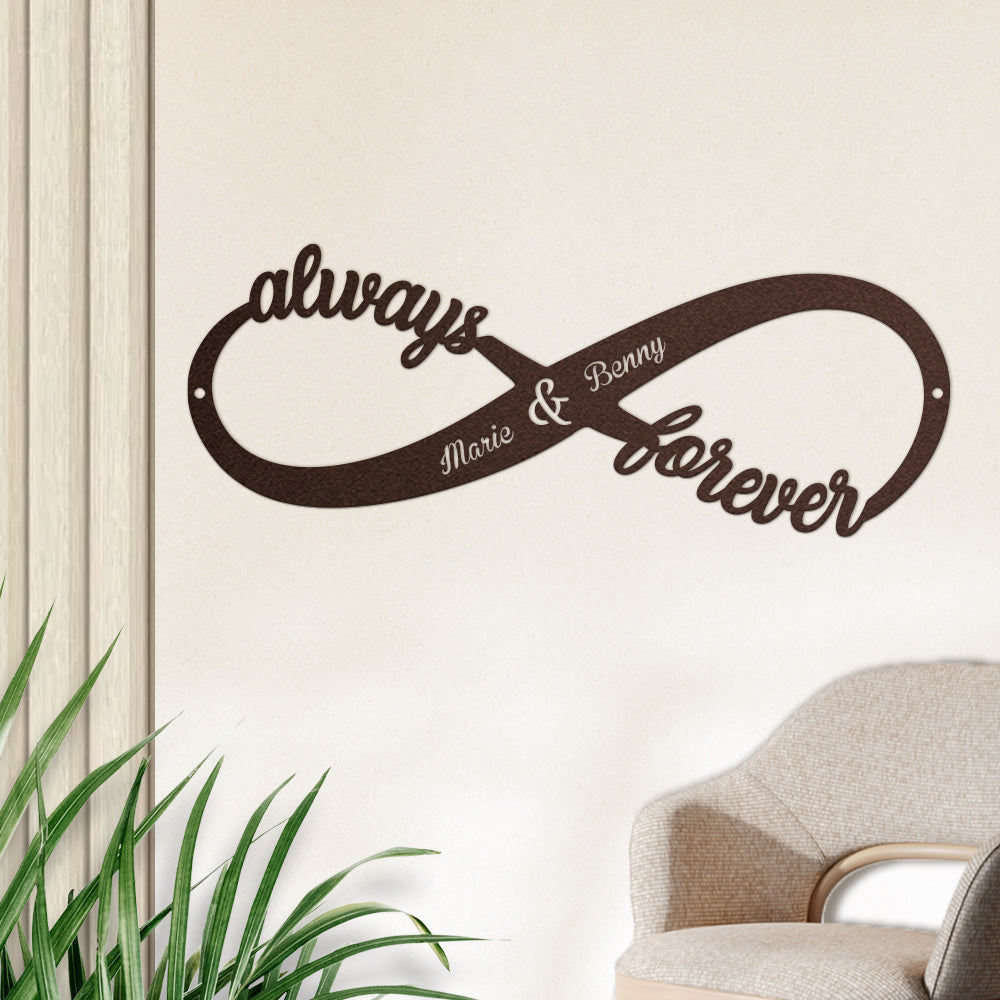 Always & forever Unendlichkeitsschleife (personalisierbar)