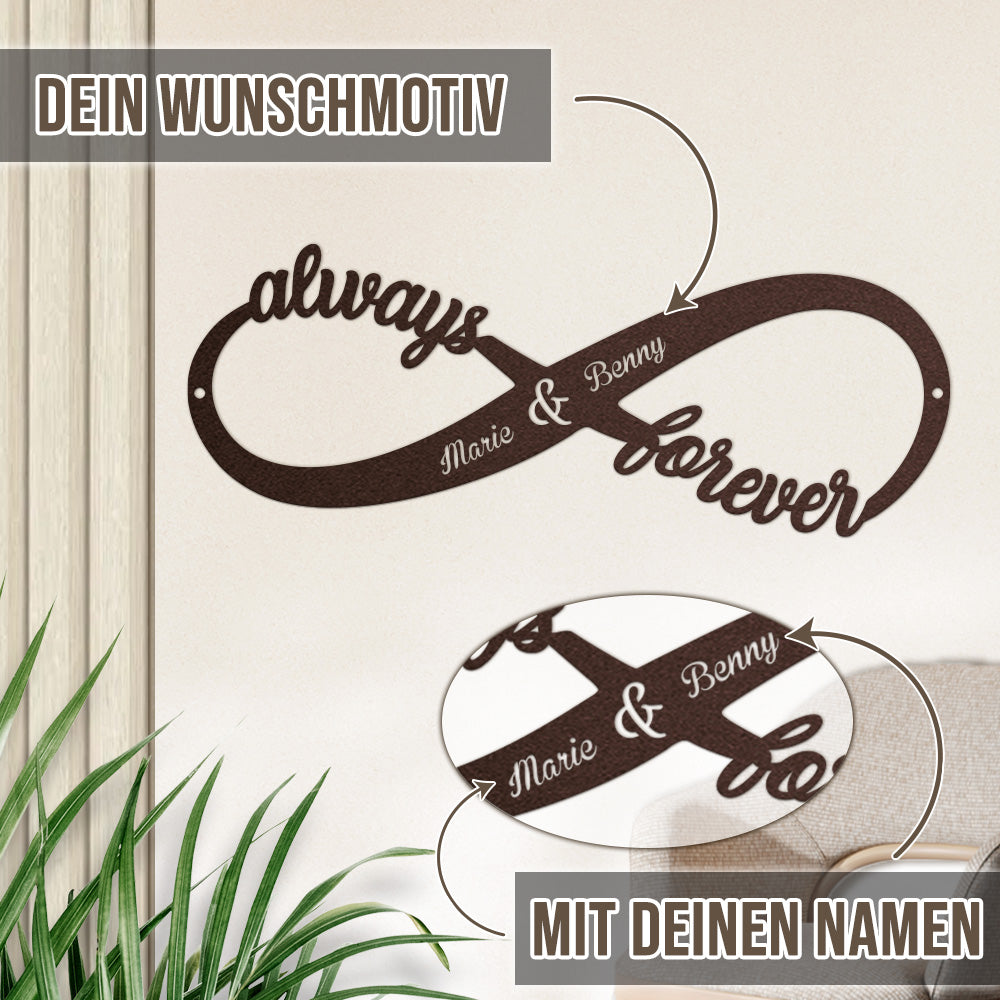 Always & forever Unendlichkeitsschleife (personalisierbar)