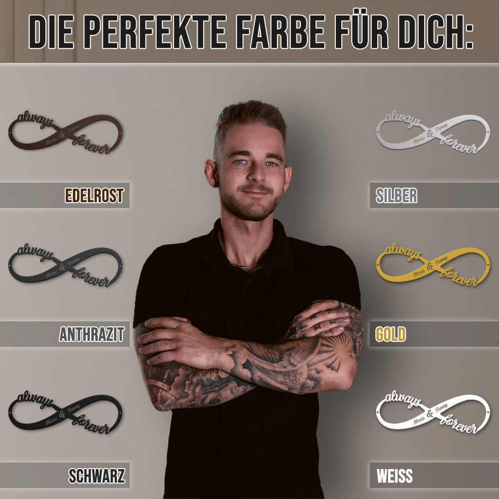 Always & forever Unendlichkeitsschleife (personalisierbar)