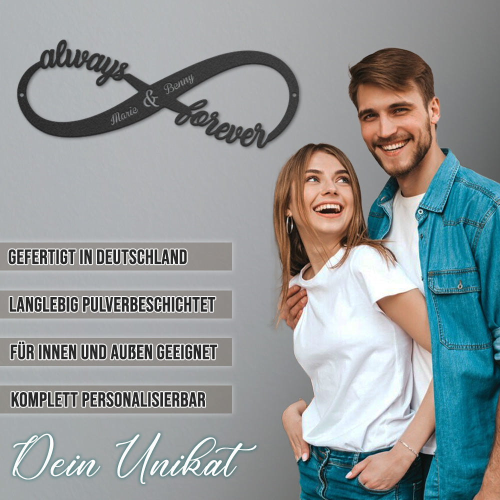 Always & forever Unendlichkeitsschleife (personalisierbar)