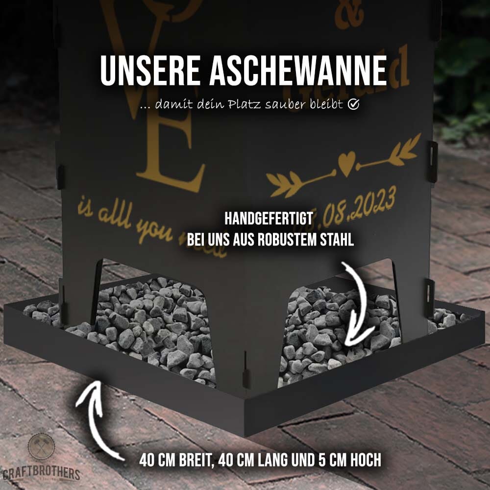 Feuertonne Jäger aus edlem Stahl Craftbrothers