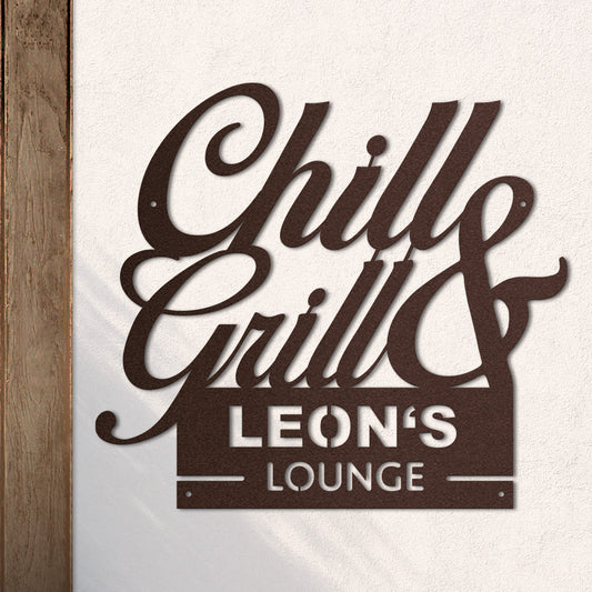 BBQ Chill & Grill aus edlem Stahl (personalisierbar)