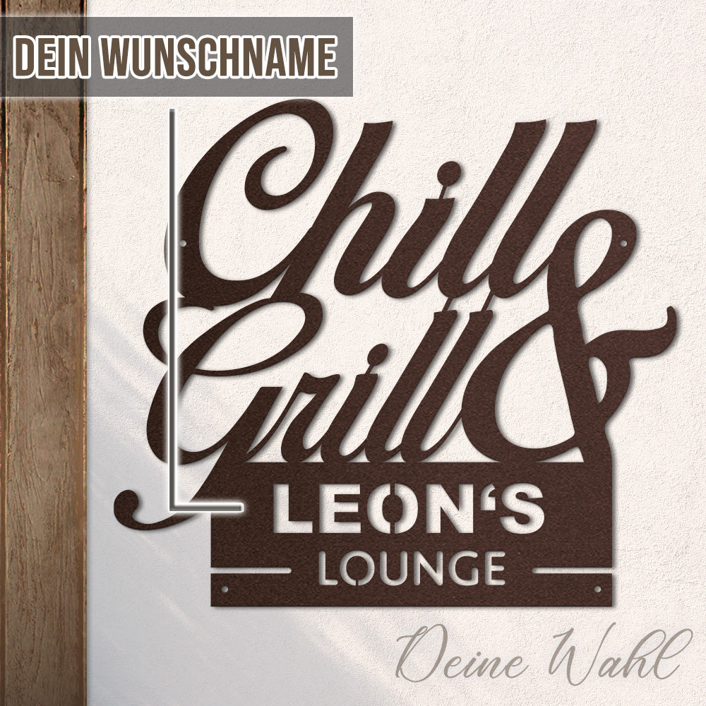 BBQ Chill & Grill aus edlem Stahl (personalisierbar)
