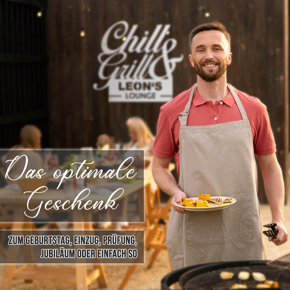BBQ Chill & Grill aus edlem Stahl (personalisierbar)