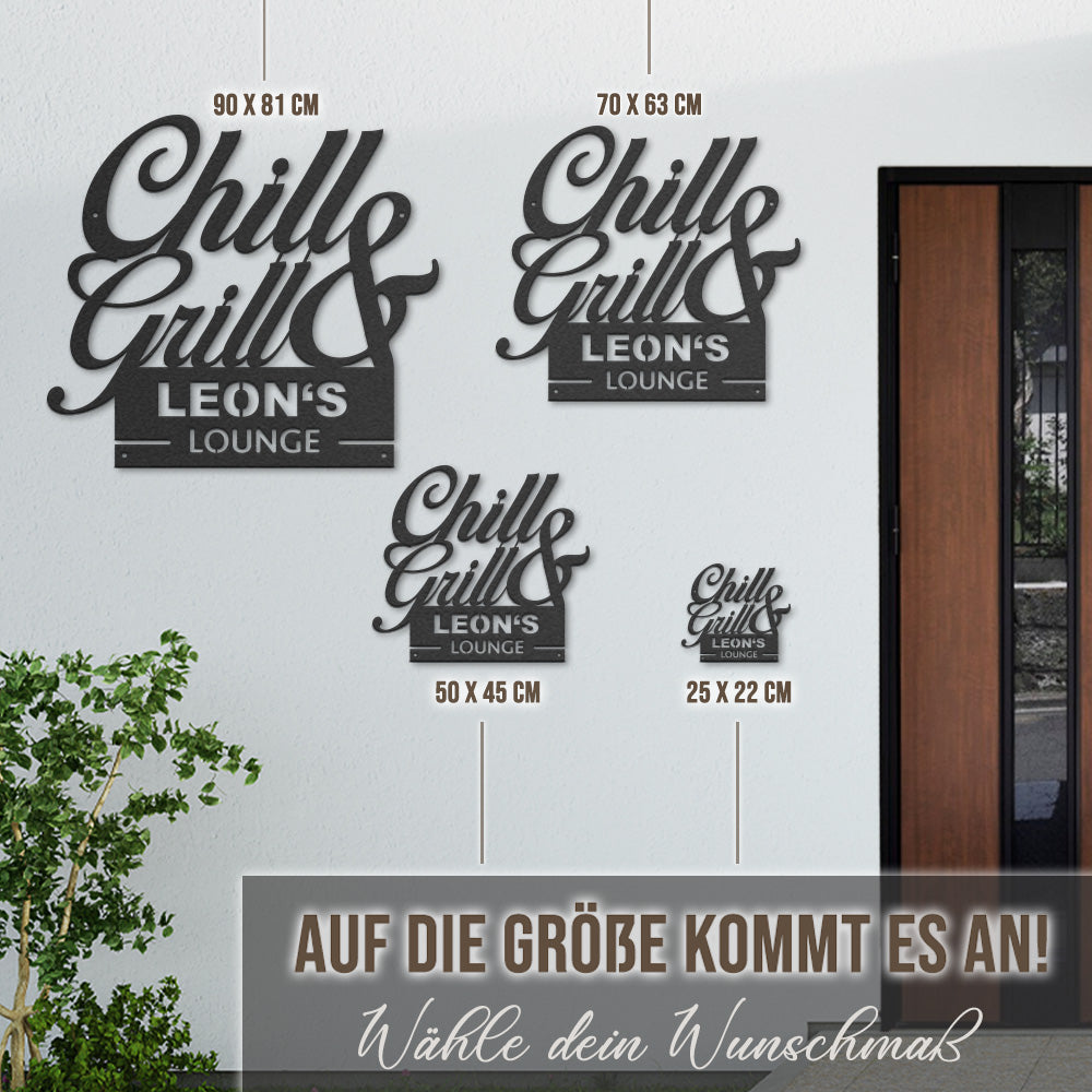 BBQ Chill & Grill aus edlem Stahl (personalisierbar)