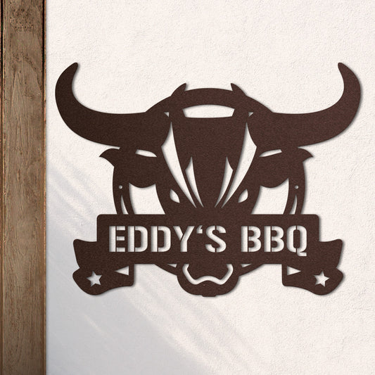 BBQ Stier Classic aus edlem Stahl (personalisierbar)