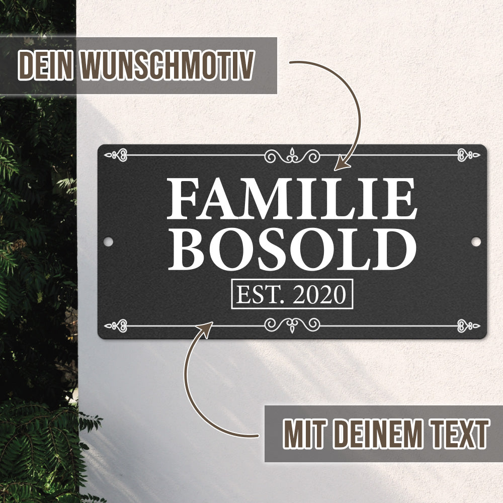Familien-Türschild Barock (personalisierbar)