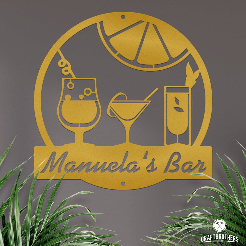 Barschild - 3 Drinks (personalisierbar) Craftbrothers