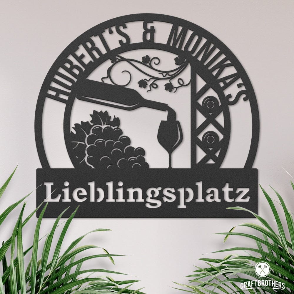 Barschild - Vino (personalisierbar) Craftbrothers