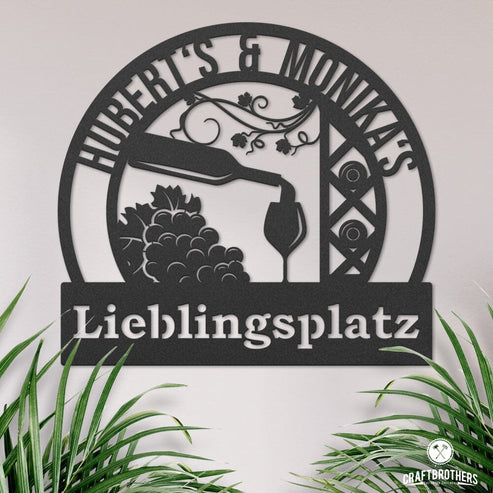 Barschild - Vino (personalisierbar) Craftbrothers