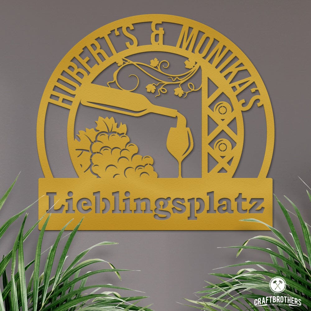 Barschild - Vino (personalisierbar) Craftbrothers