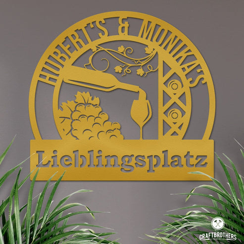 Barschild - Vino (personalisierbar) Craftbrothers