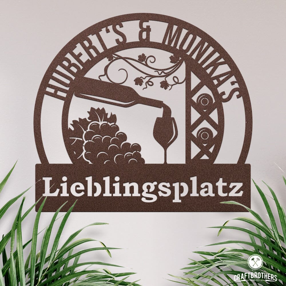 Barschild - Vino (personalisierbar) Craftbrothers