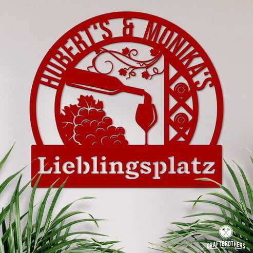 Barschild - Vino (personalisierbar) Craftbrothers