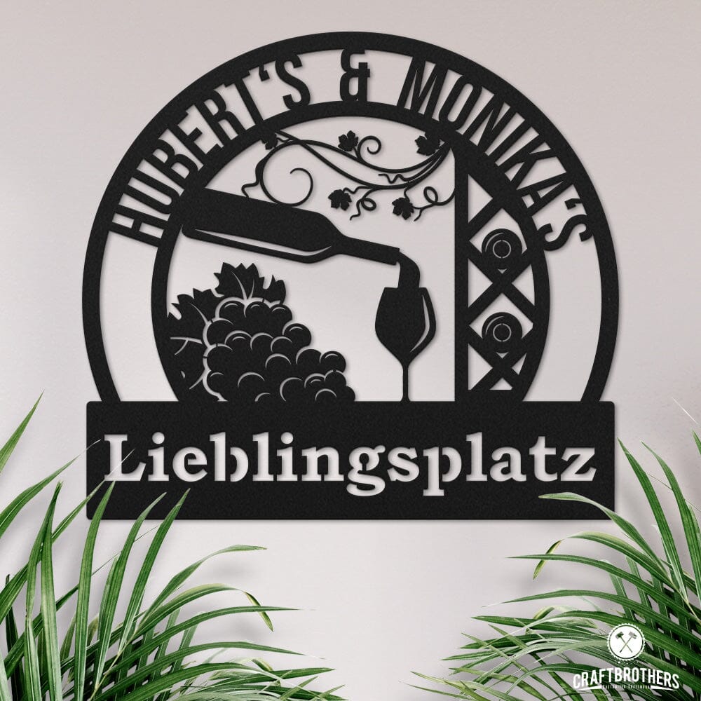 Barschild - Vino (personalisierbar) Craftbrothers