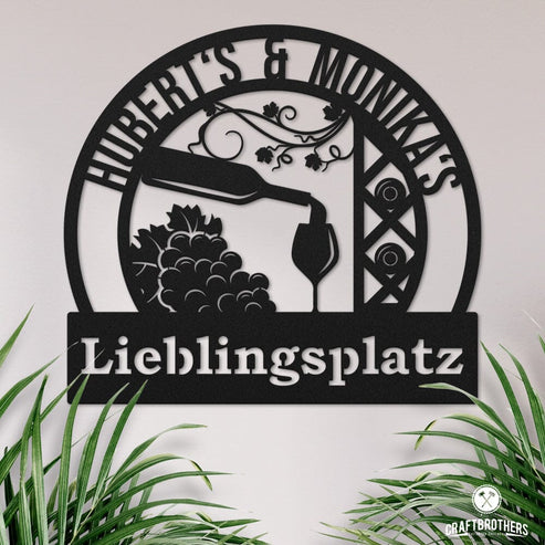 Barschild - Vino (personalisierbar) Craftbrothers