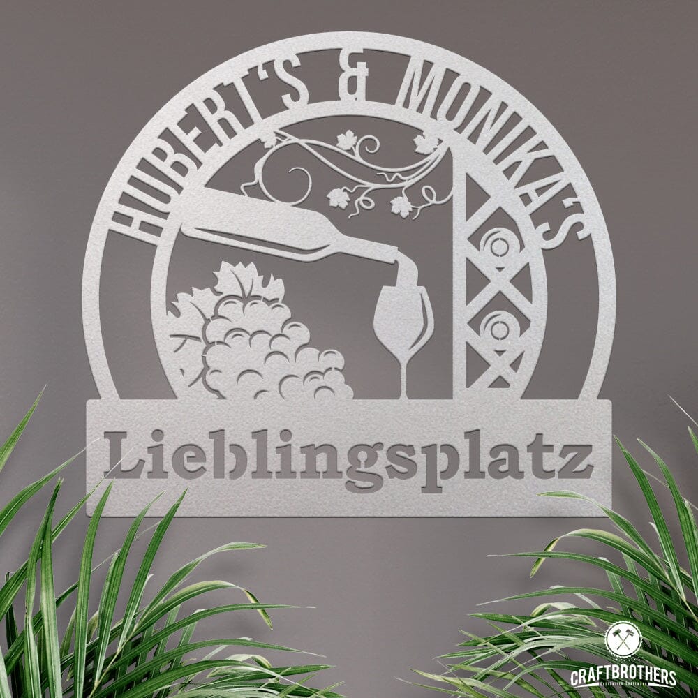 Barschild - Vino (personalisierbar) Craftbrothers