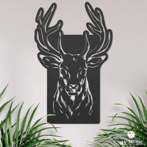 Deko-Wandschild "Hirsch I" Dekoartikel Craftbrothers