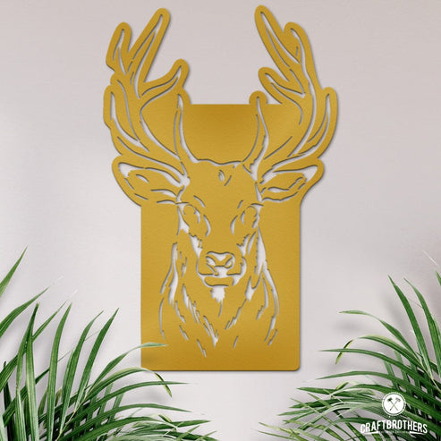 Deko-Wandschild "Hirsch I" Dekoartikel Craftbrothers