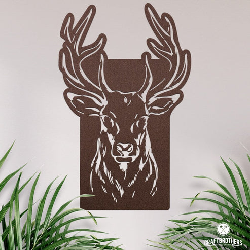 Deko-Wandschild "Hirsch I" Dekoartikel Craftbrothers