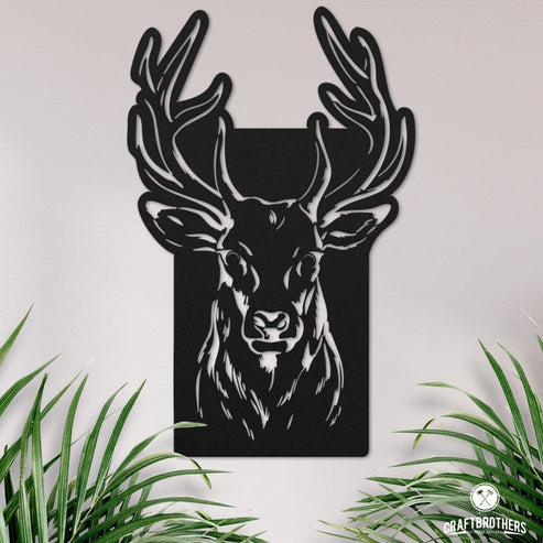 Deko-Wandschild "Hirsch I" Dekoartikel Craftbrothers