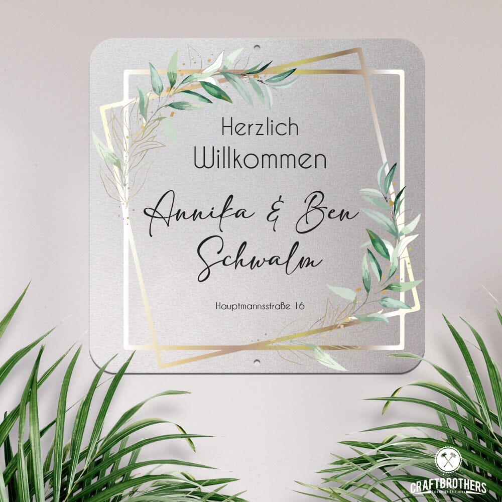 Golden Lines Edition - Türschild Eckig - Edition II (personalisierbar) Craftbrothers
