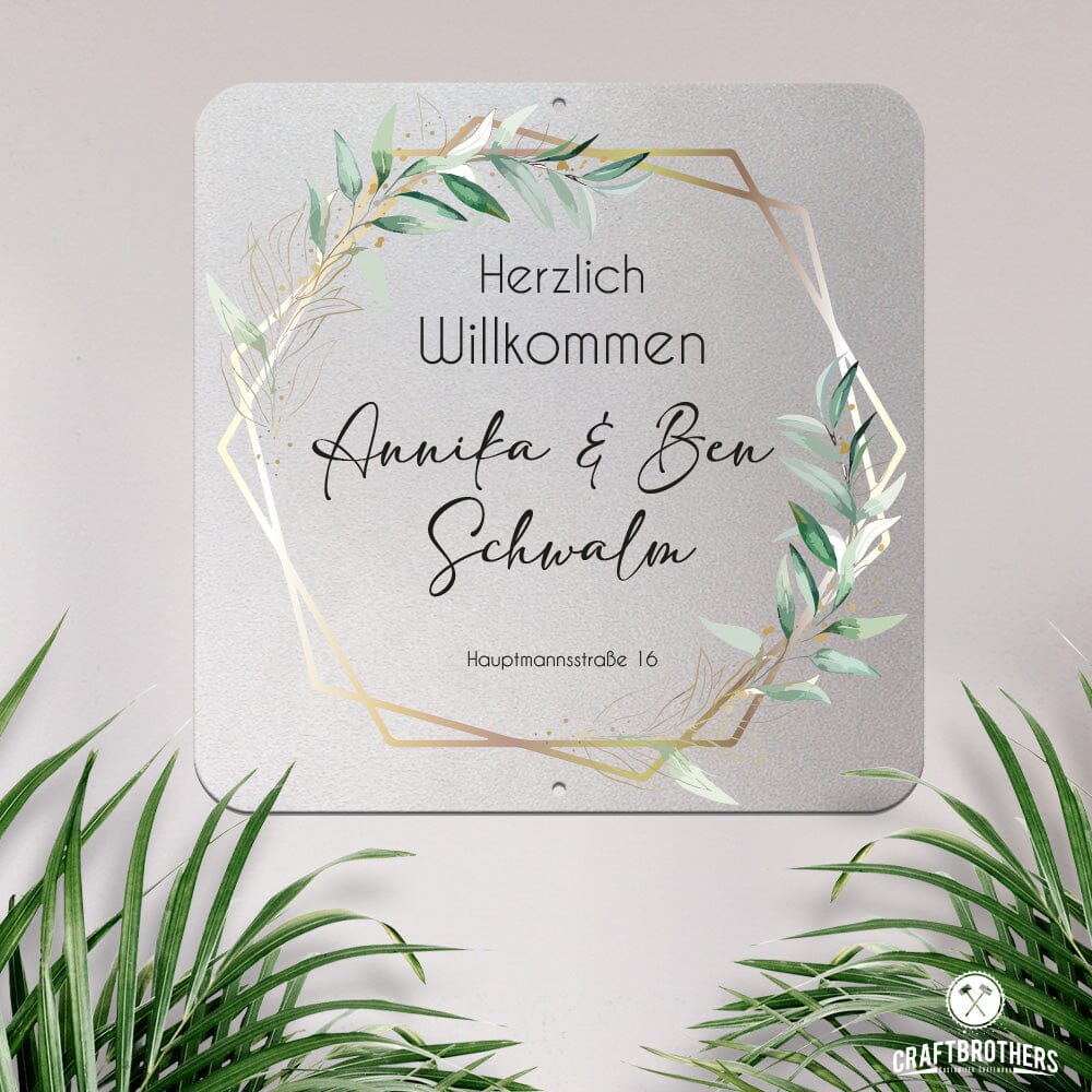 Golden Lines Edition - Türschild Eckig - Edition I (personalisierbar) Craftbrothers