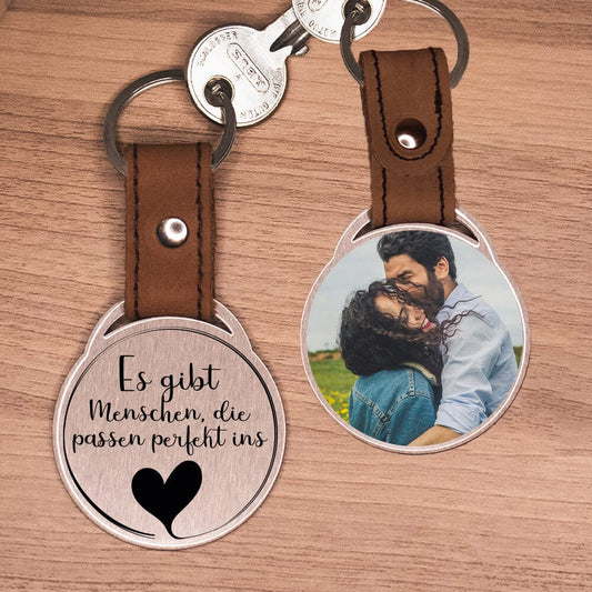 Foto - Schlüsselanhänger - Es gibt Menschen, die passen perfekt ins Herz Schlüsselanhänger Craftbrothers
