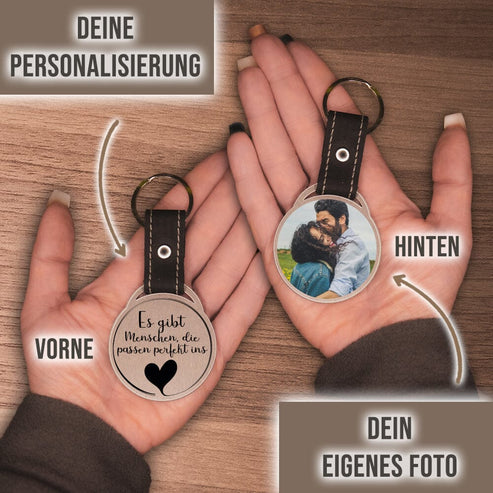 Foto - Schlüsselanhänger - Es gibt Menschen, die passen perfekt ins Herz Schlüsselanhänger Craftbrothers 