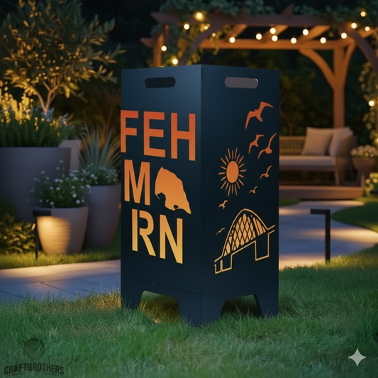 Feuertonne Fehmarn aus edlem Stahl