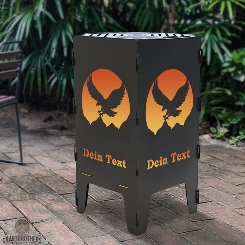 Feuertonne Adler aus edlem Stahl Craftbrothers