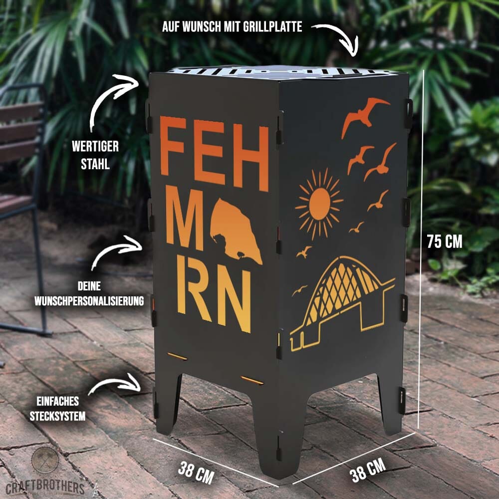 Feuertonne Fehmarn aus edlem Stahl Craftbrothers