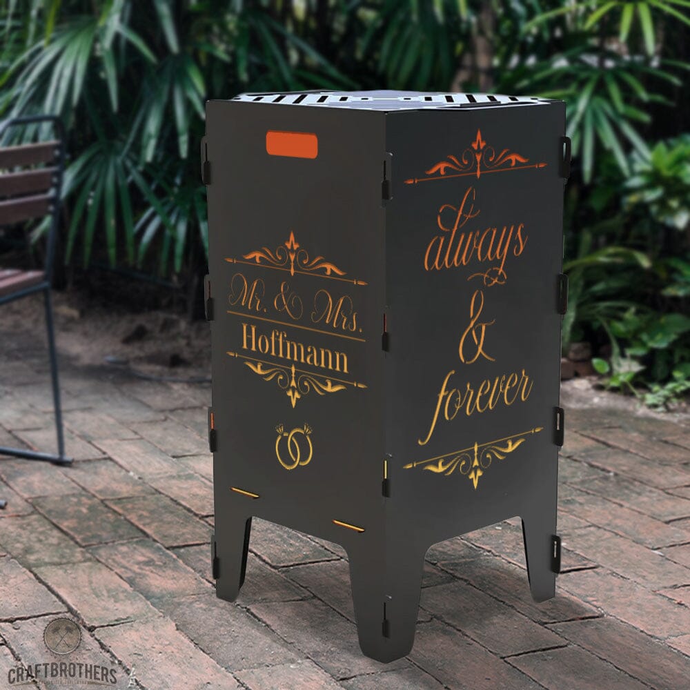 Feuertonne personalisierbar - Hochzeit - Always and Forever Craftbrothers