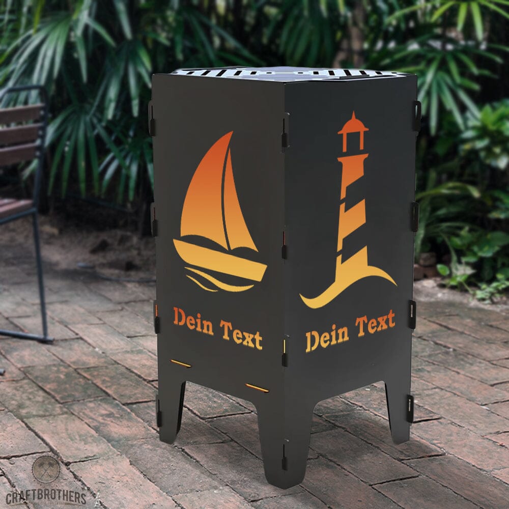 Feuertonne Leuchtturm & Segelboot aus edlem Stahl Craftbrothers