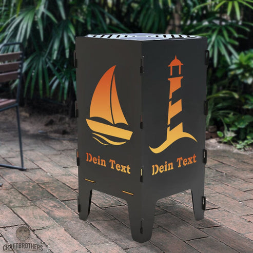 Feuertonne Leuchtturm & Segelboot aus edlem Stahl Craftbrothers