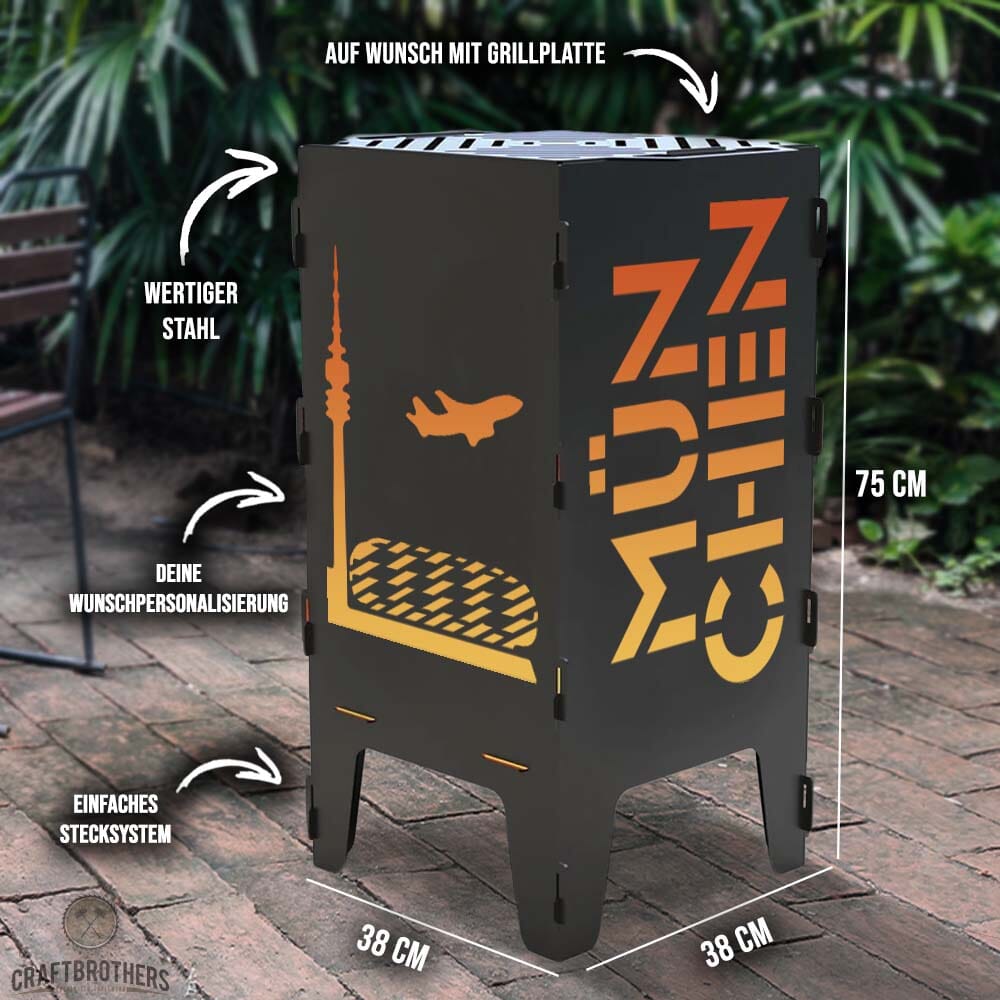 Feuertonne München aus edlem Stahl Craftbrothers