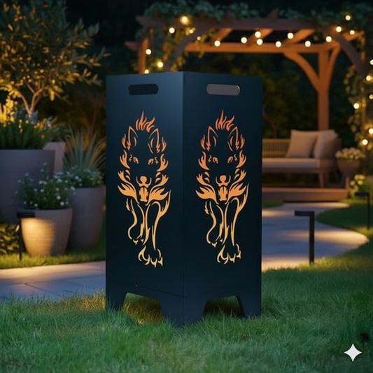 Feuertonne Feuer-Wolf aus edlem Stahl