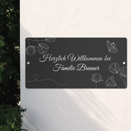 Türschild - Frühlingshauch (personalisierbar)