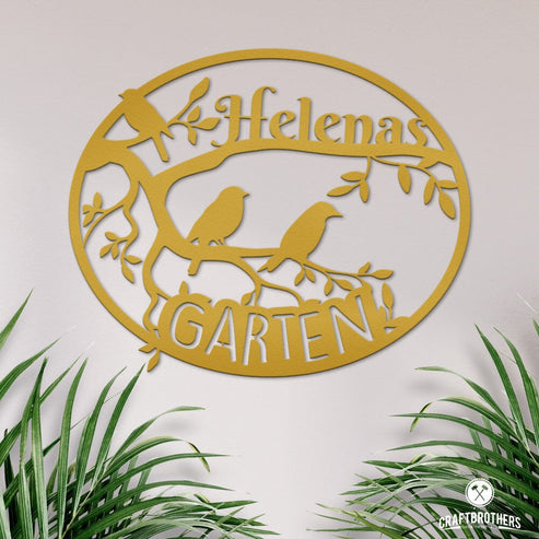 Garten II aus edlem Stahl (personalisierbar) Craftbrothers
