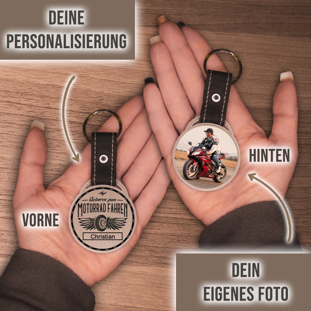 Foto - Schlüsselanhänger - Geboren zum Motorradfahren Schlüsselanhänger Craftbrothers