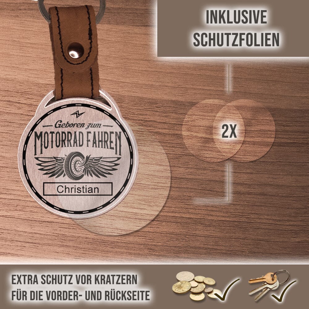 Foto - Schlüsselanhänger - Geboren zum Motorradfahren Schlüsselanhänger Craftbrothers