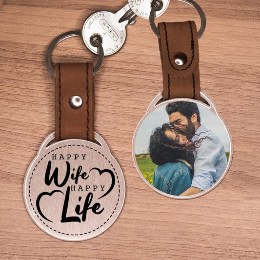 Foto - Schlüsselanhänger - Happy wife, happy life! Schlüsselanhänger Craftbrothers