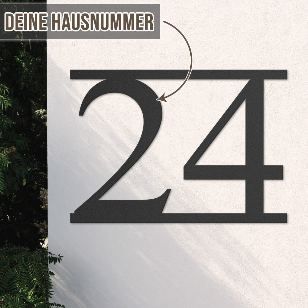 Hausnummer - Classic aus edlem Stahl