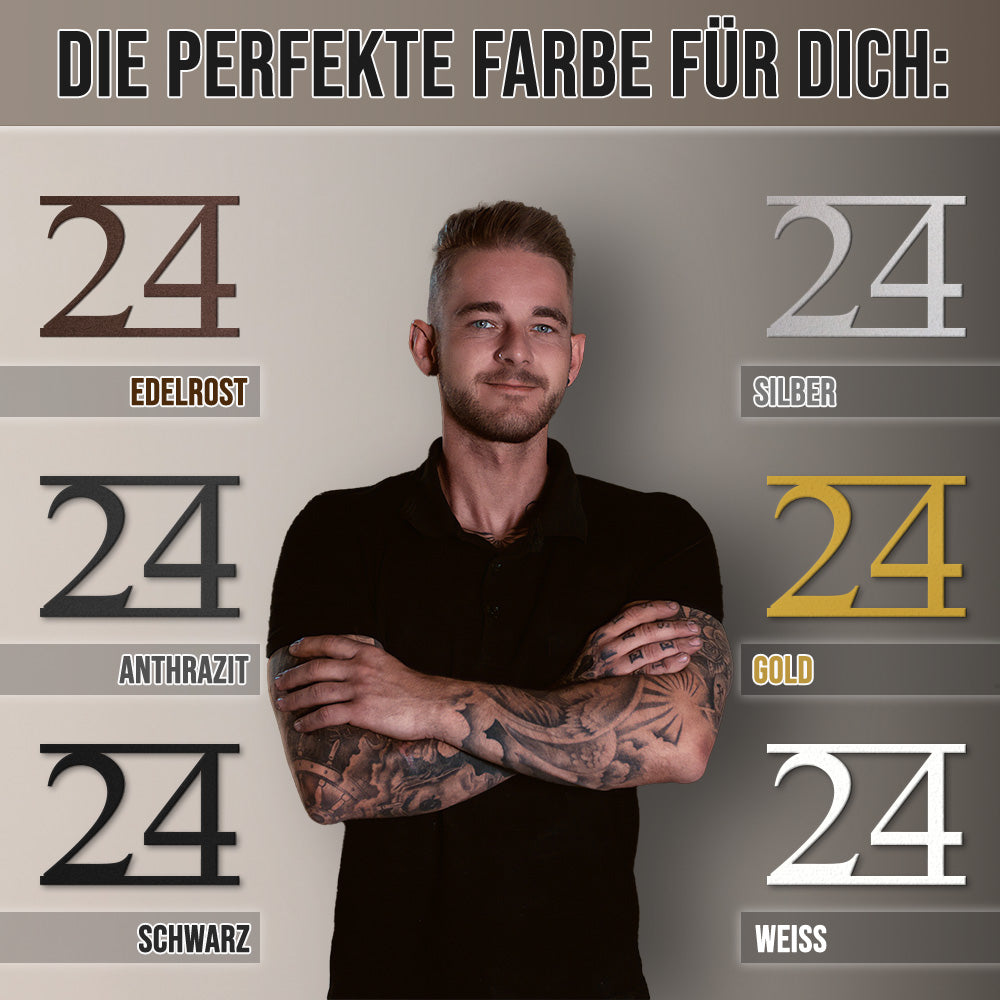 Hausnummer - Classic aus edlem Stahl