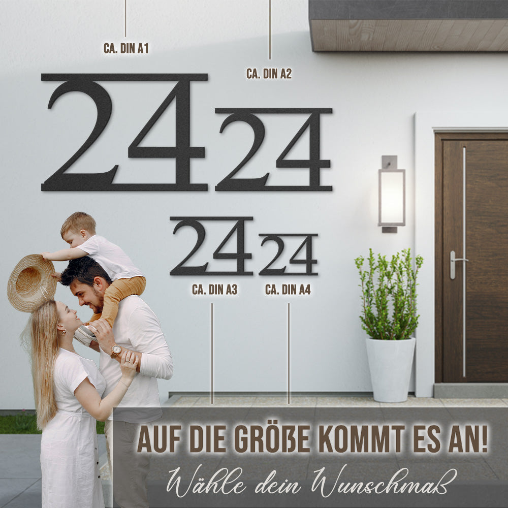 Hausnummer - Classic aus edlem Stahl