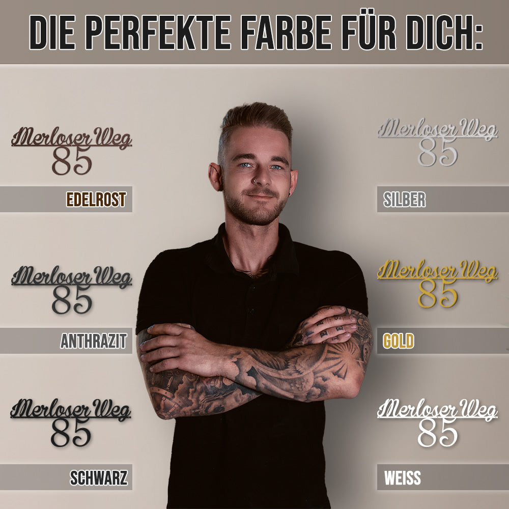 Straßenname und Hausnummer Adella