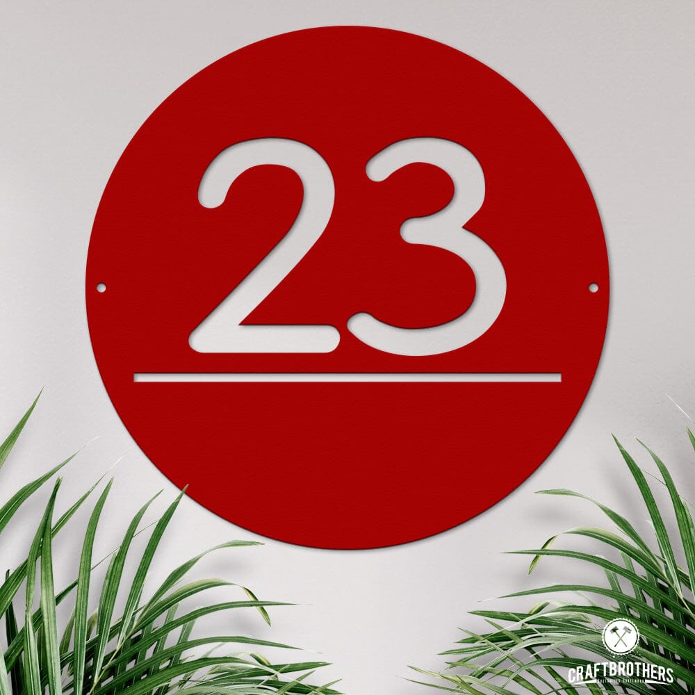 Hausnummernschild "Geno" - Kreis - mit Hausnummer Hausnummer Craftbrothers