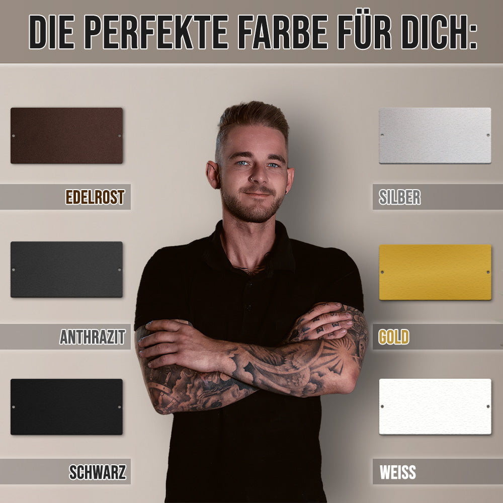 Türschild - Herzlich willkommen - klassich ansprechendes Design (personalisierbar)