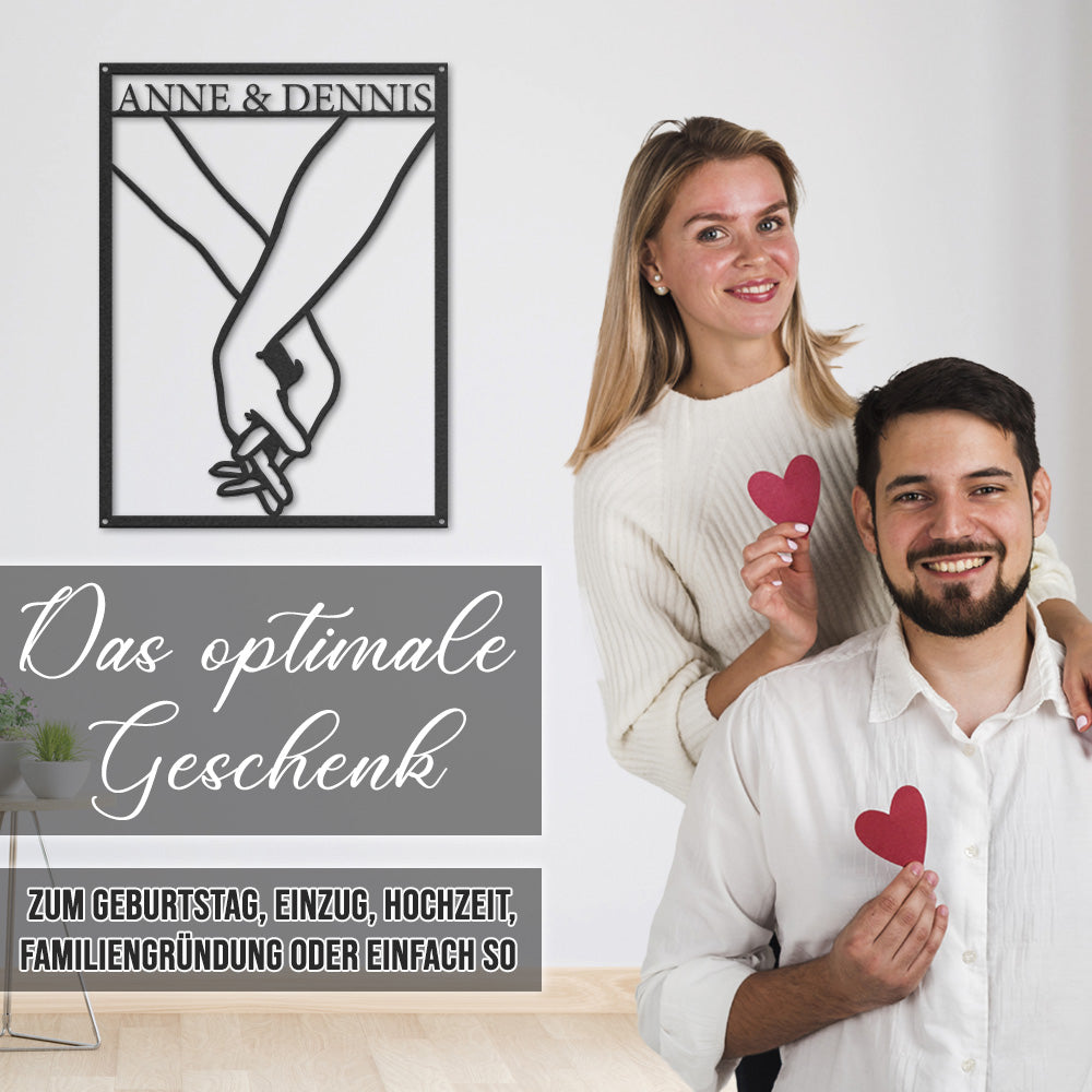 Hochzeitsschild - Hand in Hand